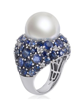 South Sea Blue Sapphire Ring