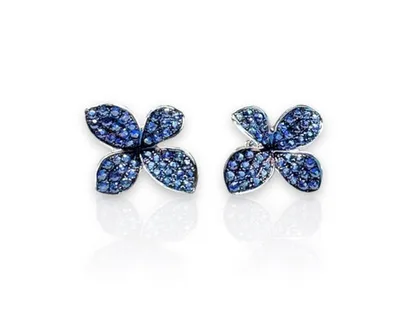 Sapphire Orchid Earrings 
