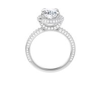 Oval Double Edge Halo Engagement Ring