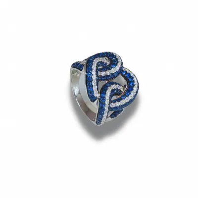 Sapphire Spiral Ring 