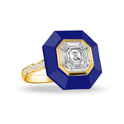 Lapis Diamond Ring