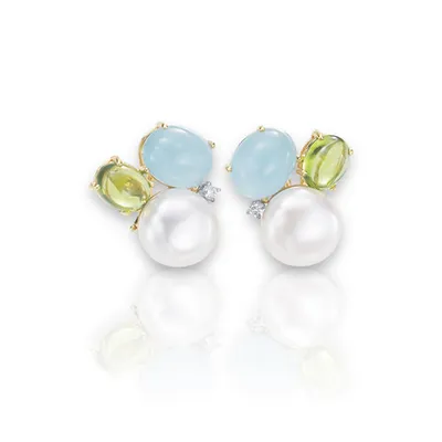 Pearl gemstone earrings 