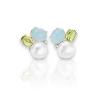 Pearl gemstone earrings 