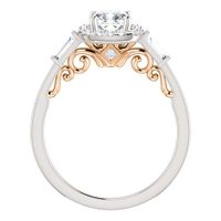 Cushion diamond engagement ring