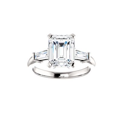 Emerald Baguette Engagement Ring