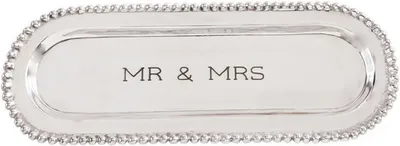 Mr & Mrs Beaded Cracker Tray
