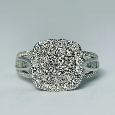 10kt White Gold Diamond 1.00ctw Engagement Ring