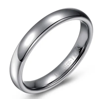 4mm Tungsten band dome top and high polish