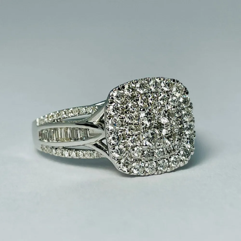 10kt White Gold Diamond 1.00ctw Engagement Ring