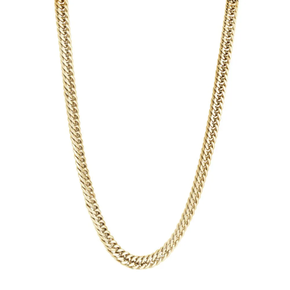 ITALGEM Gold Plated Stainless Steel Double Curb Link Chain