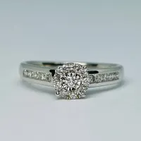 14kt White Gold 0.50ctw Diamond Engagement Ring Set