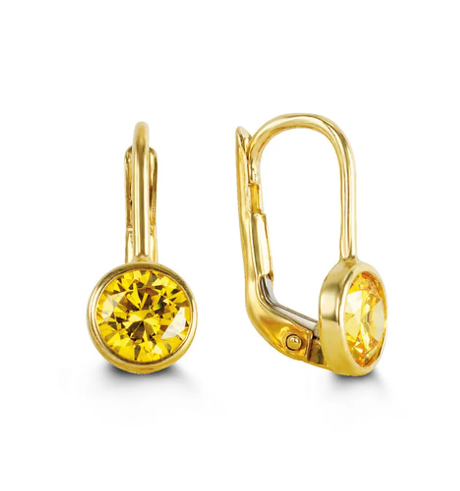 10kt Gold Dangling Earring with Birthstone