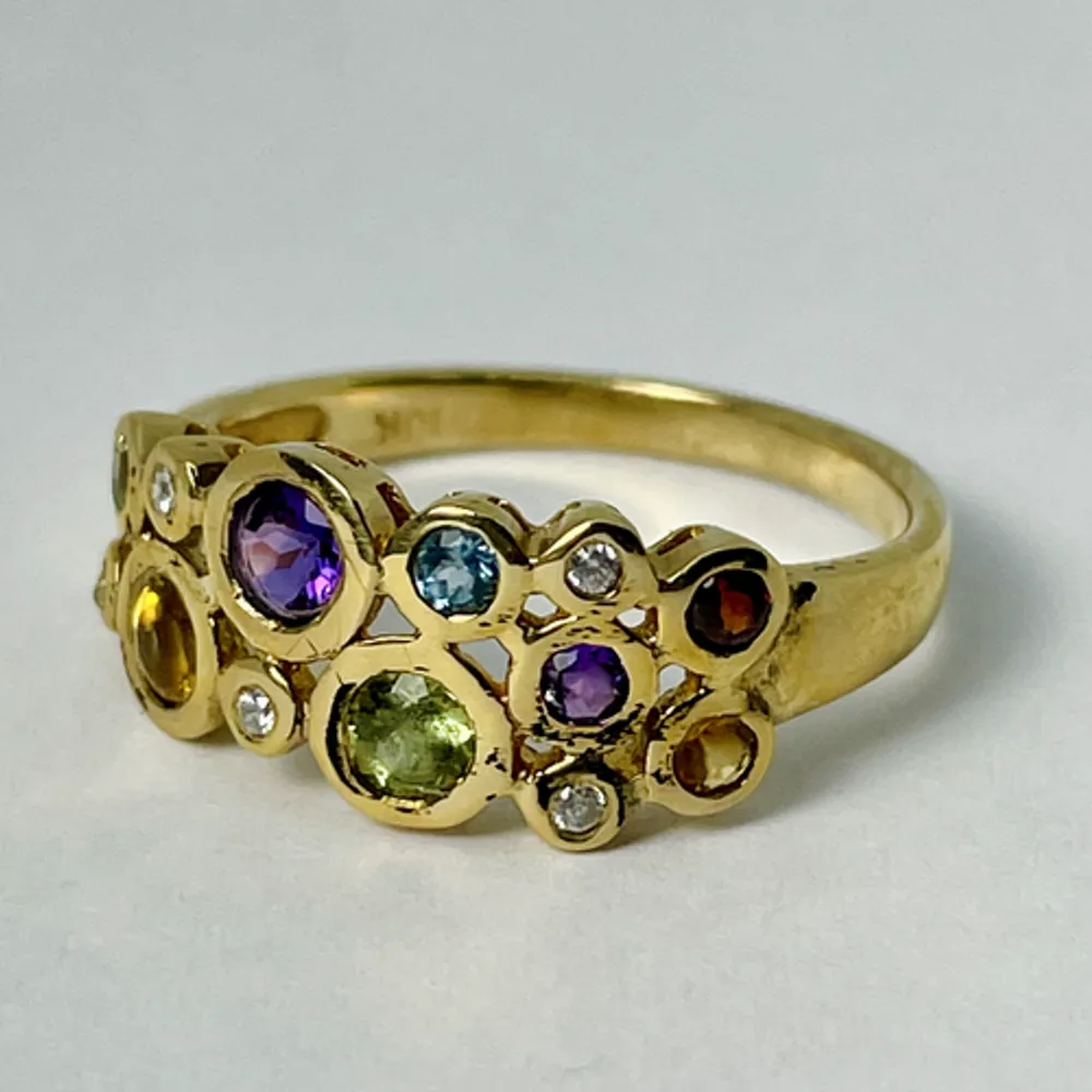 14kt Gold Multi-Gemstone Ring