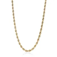 ITALGEM Gold Plated Stainless Steel 6mm Rope Chain