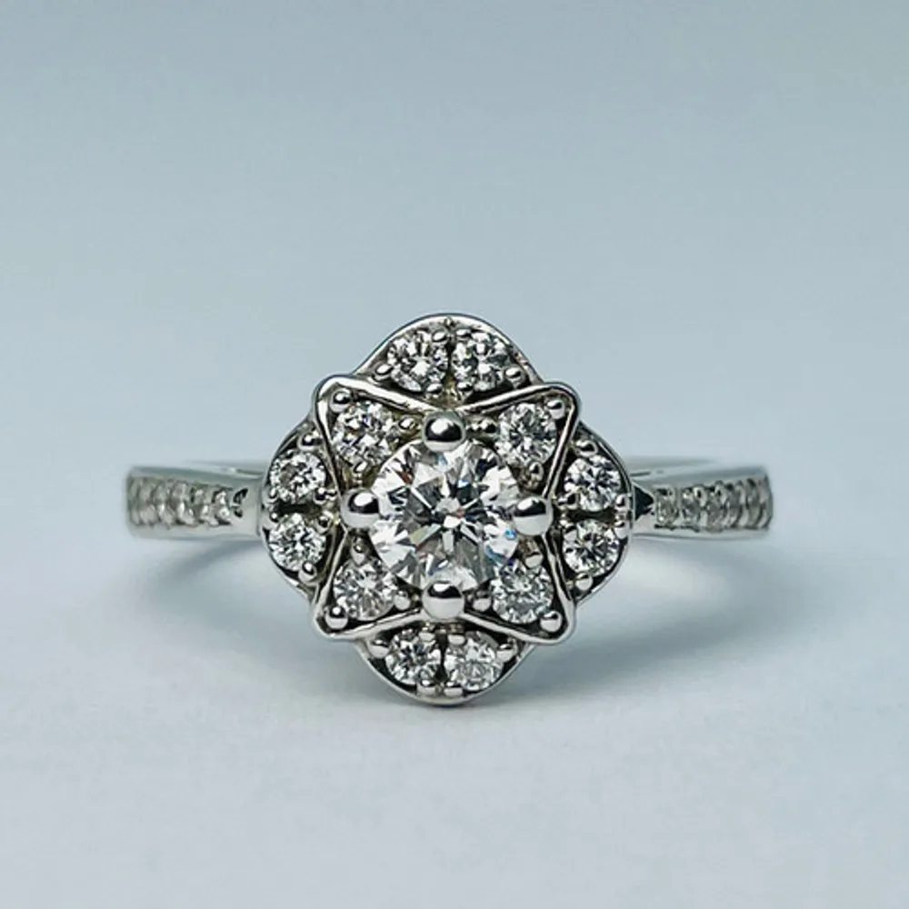 14kt White Gold 0.55ct Diamond Engagement Ring