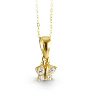 10kt Gold Baby Bella Butterfly Pendant & Chain