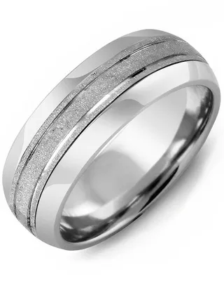 Men's & Women's Dome Laser Finish Wedding Band