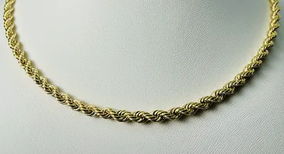 10kt Gold Rope Chain 4mm