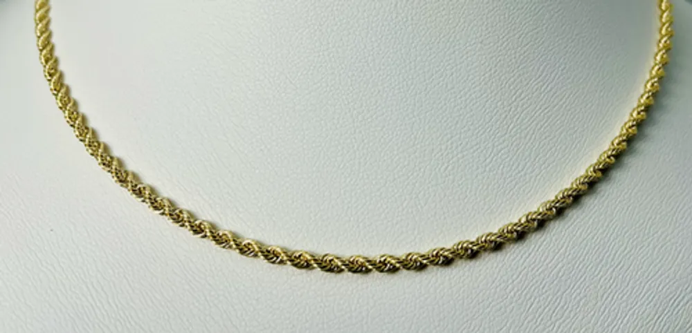 10kt Gold Rope Chain 2.5mm