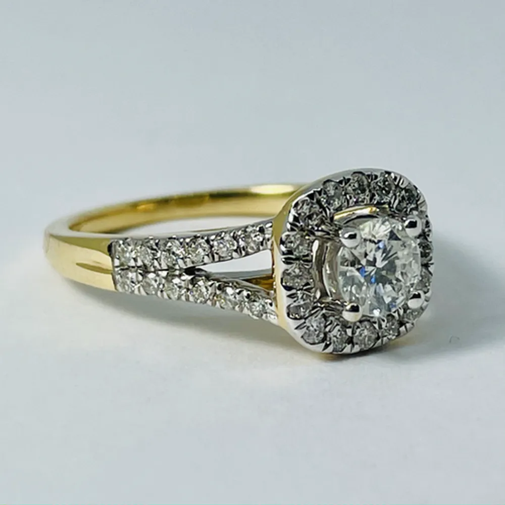 14kt Gold Diamond Engagement Set