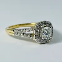 14kt Gold Diamond Engagement Set