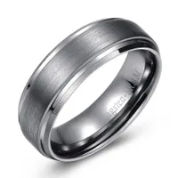 7mm Tungsten band with raised centre