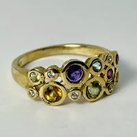 14kt Gold Multi-Gemstone Ring