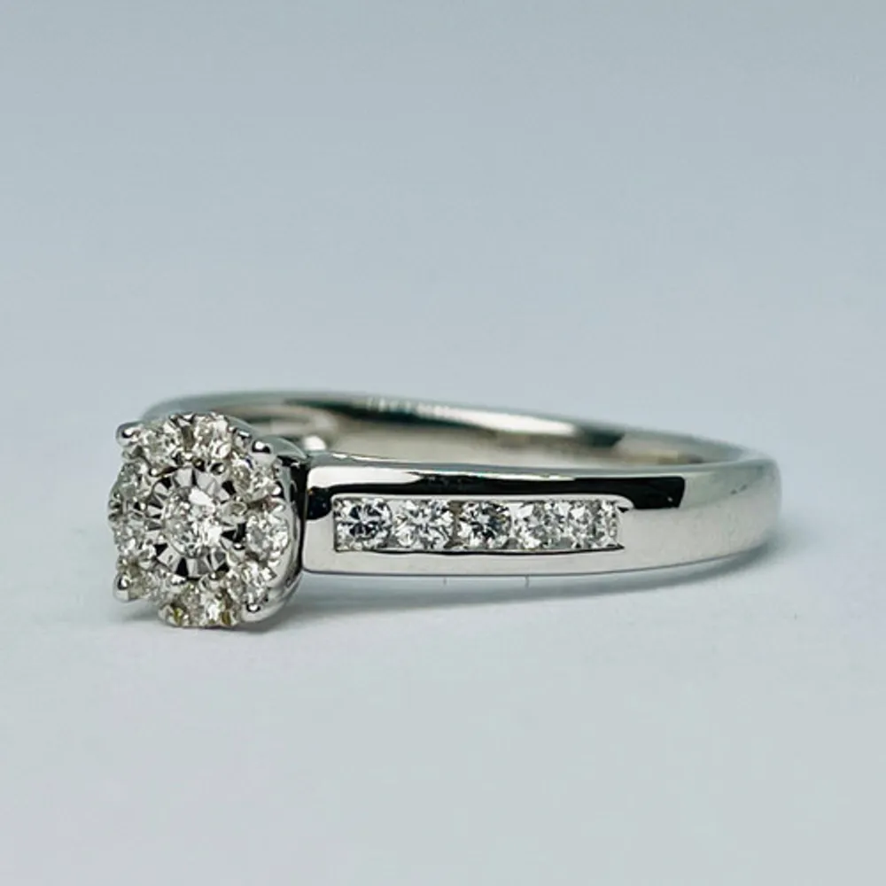 14kt White Gold 0.50ctw Diamond Engagement Ring Set