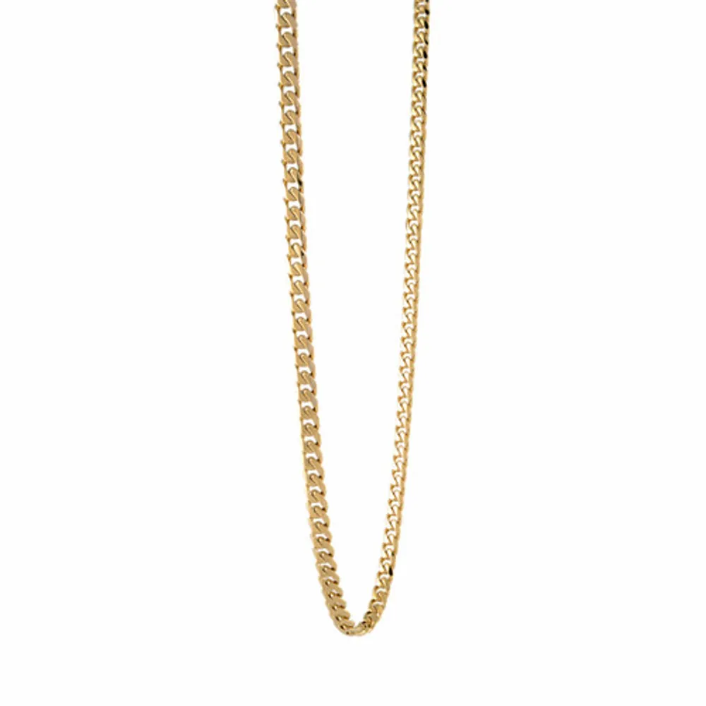 ITALGEM Gold Plated Stainless Steel 4.6mm Curb Chain