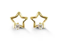 14kt Gold Baby Bella Star Earring Studs