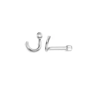 14kt Gold Diamond Nose Pin (0.005ctw) Twist Back