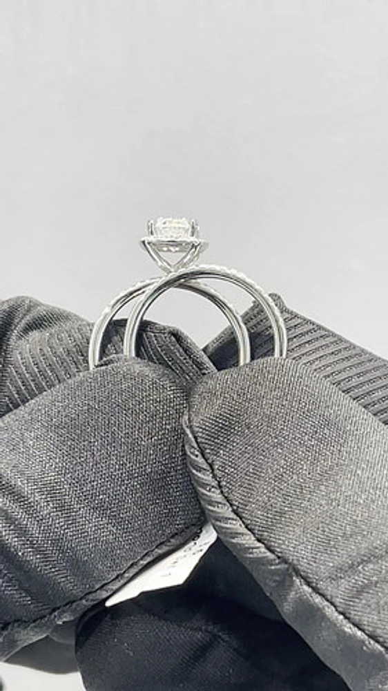 14kt Gold Lab-Created Diamond Engagement Ring Set 1.35ctw