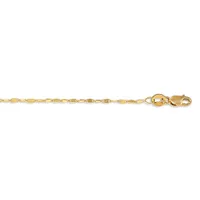 10kt Gold Shimmer Anklet, Mirror-Link design