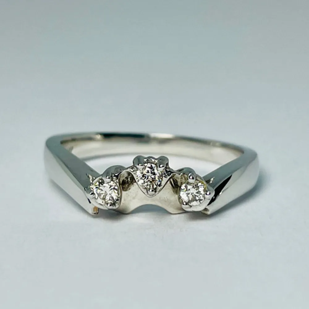 10kt Gold Diamond Cluster Ring Set