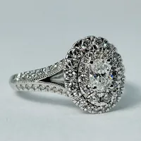 14kt White Gold Oval Diamond Ring 1.00ctw