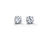 Sterling Silver CZ Studs 6mm