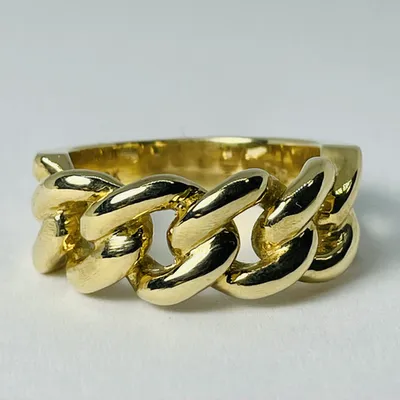 10kt Gold Miami Ring, Solid