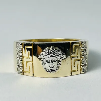 14kt Gold Diamond Medusa Ring
