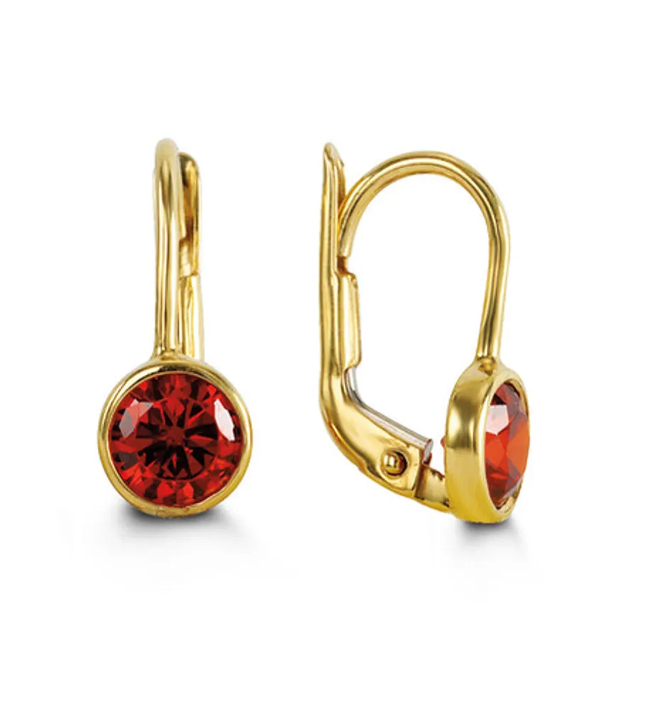 10kt Gold Dangling Earring with Birthstone