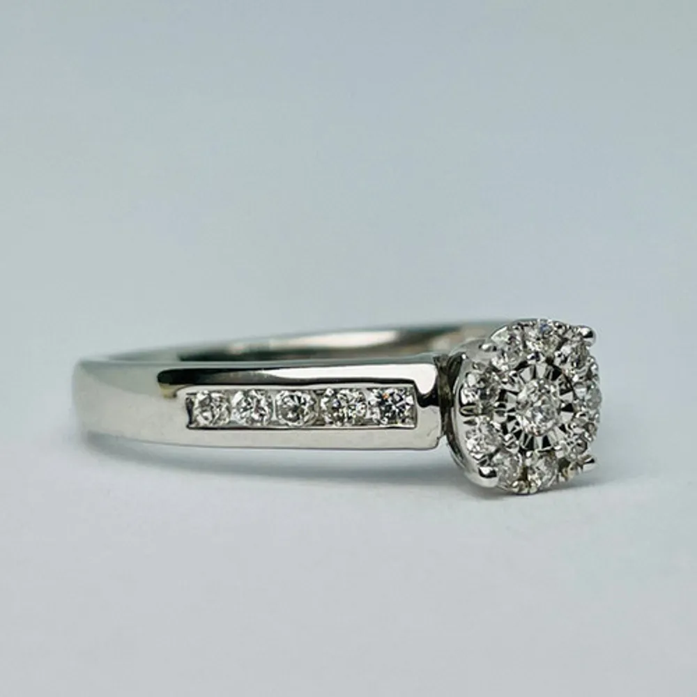 14kt White Gold 0.50ctw Diamond Engagement Ring Set