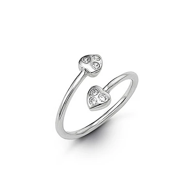 10kt Gold Toe Ring with CZ, Heart Design