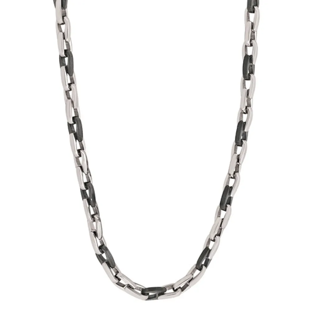 ITALGEM 4.5MM Black Cylinder Chain 22"