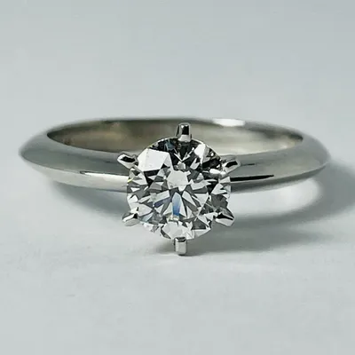 14kt White Gold Diamond Solitaire Engagement Ring