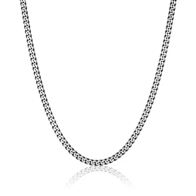 ITALGEM 5.5MM Brushed Diamond Cut Cuban Chain 24"