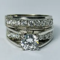 10kt White Gold CZ Set