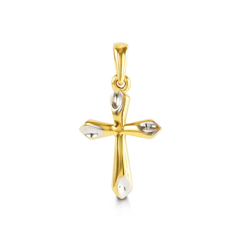 10kt Gold Bella 2-Tone Faith Cross