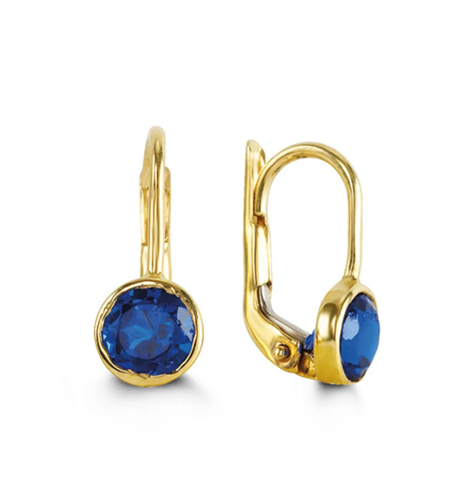 10kt Gold Dangling Earring with Birthstone