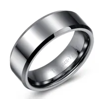 8mm Flat top tungsten band