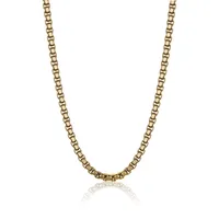 ITALGEM Gold Plated Stainless Steel 5.5MM Round Box Chain