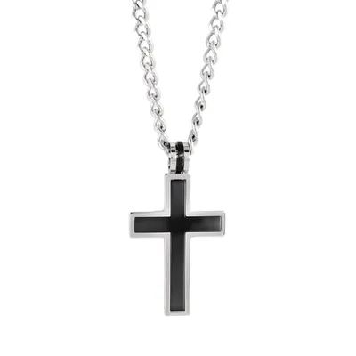 ITALGEM Steel Black Brushed Cross